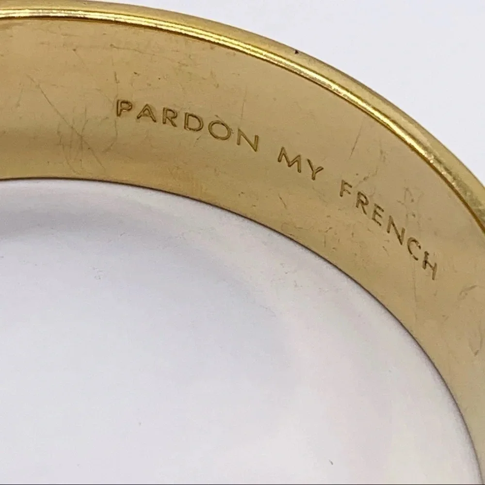 Kate Spade Pardon My French Red Orange Bangle Bracelet